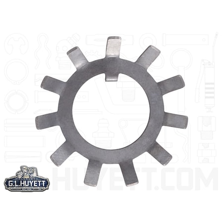 Huyett External Tooth Lock Washer, Carbon Steel, Plain Finish W-03